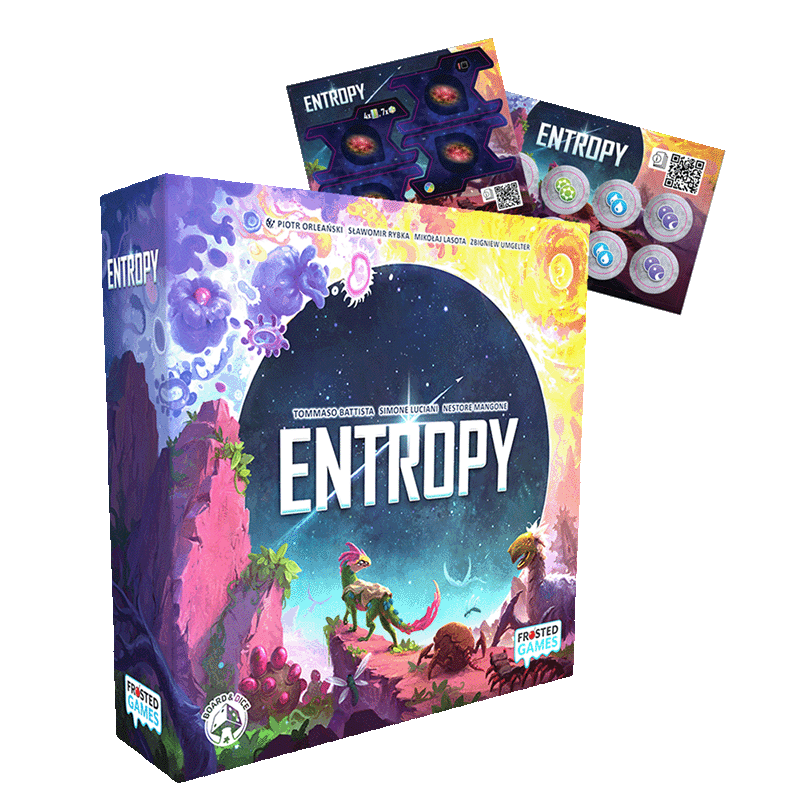 Entropy Vorbestellaktion: Brettspielneuheit bis 27.04.2026 inkl zwei Promos - Spieleschachtel